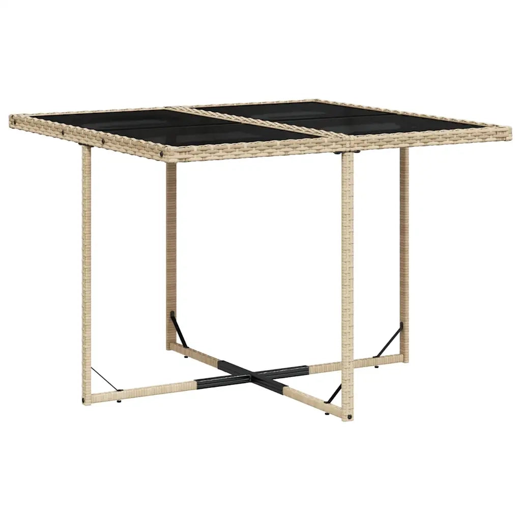 Set Pranzo da Giardino 5 pz con Cuscini Beige Misto Polyrattan 3211440