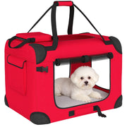 Trasportino per Cani Pieghevole con Cuscino ¨C zephmum ¨C Rosso 60x41.5x41 cm