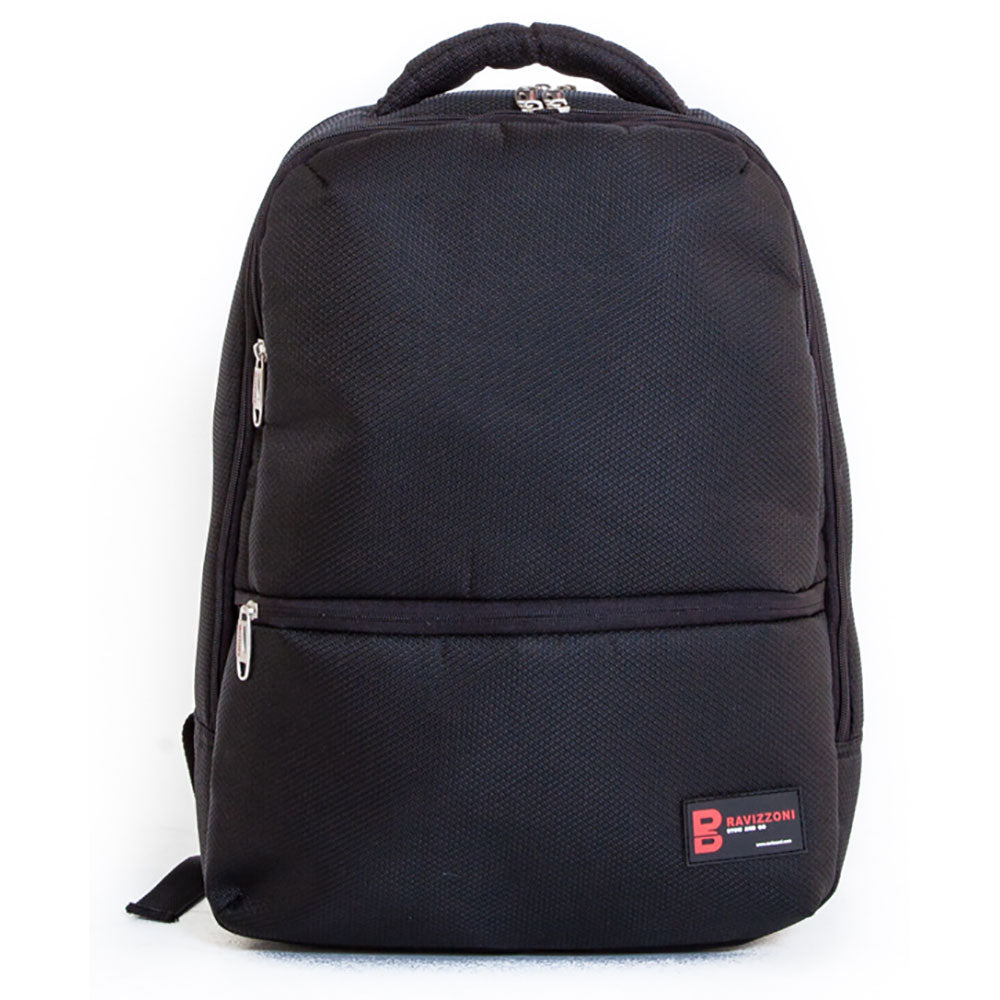 Zaino in Poliestere con Tasche Ravizzoni EGO Nero