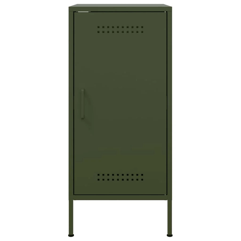 Buffet credenza cassettiera armadio mobile contenitore organizer per cucina soggiorno salotti set da 2 verde oliva 36 x 39 x 79 cm acciaio verde 02_0036983