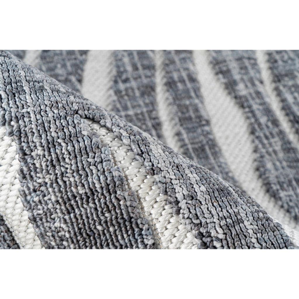 Tappeto moderno Sarai 300 con design grafico grigio
