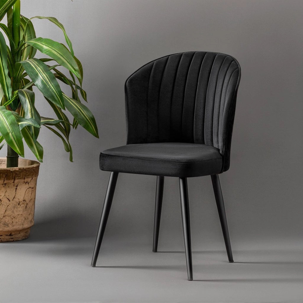 Set di sedie in legno "Rubi" (2 pezzi) - 52 x 42 x 85 cm - Nero