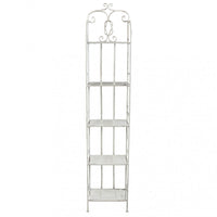 Portapiante Enora 5 Piani 32x22x165 h cm in Acciaio Bianco