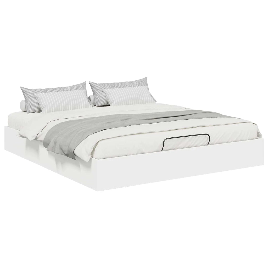 Letto ottomano Bianco 193 x 120 x 25 cm Truciolare