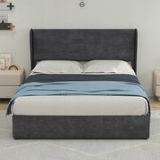 Letto imbottito con struttura sollevabile - Xylo - 140x200 - Grigio