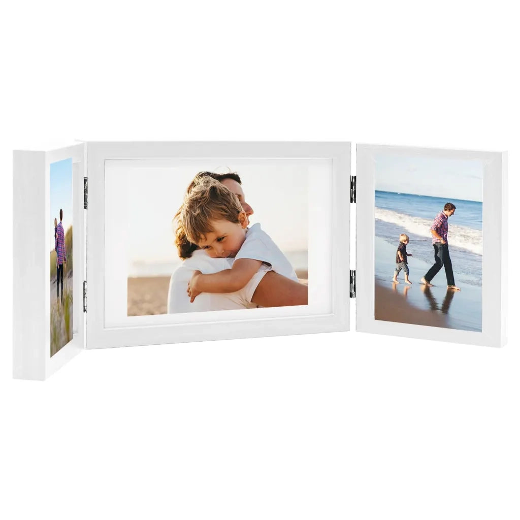 Cornici Portafoto a Libro Bianche 28x18 cm+2x(13x18 cm)cod mxl 117612
