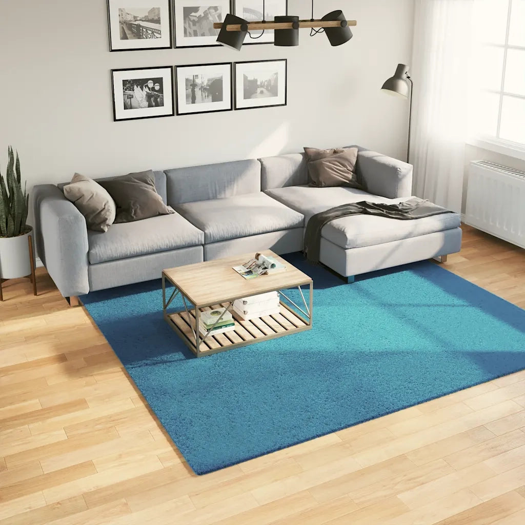 Tappeto del soggiorno | Tappeto OVIEDO a Pelo Corto Turchese 240x240 cm