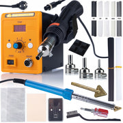 Stazione Saldante Hot-Air 858D Set con 3 Ugelli e Saldatore Blue Lark 80W – Regolazione Temperatura