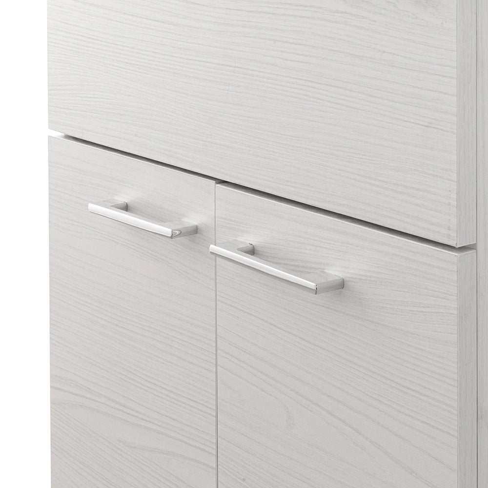 Mobile lavatoio 60x50 rovere bianco Moon con vasca in ceramica Dolomite
