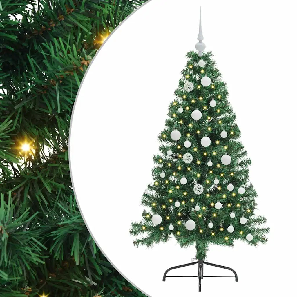 Albero di Natale | Decorazioni natalizie artificiale con luci integrate Verde 120 cm