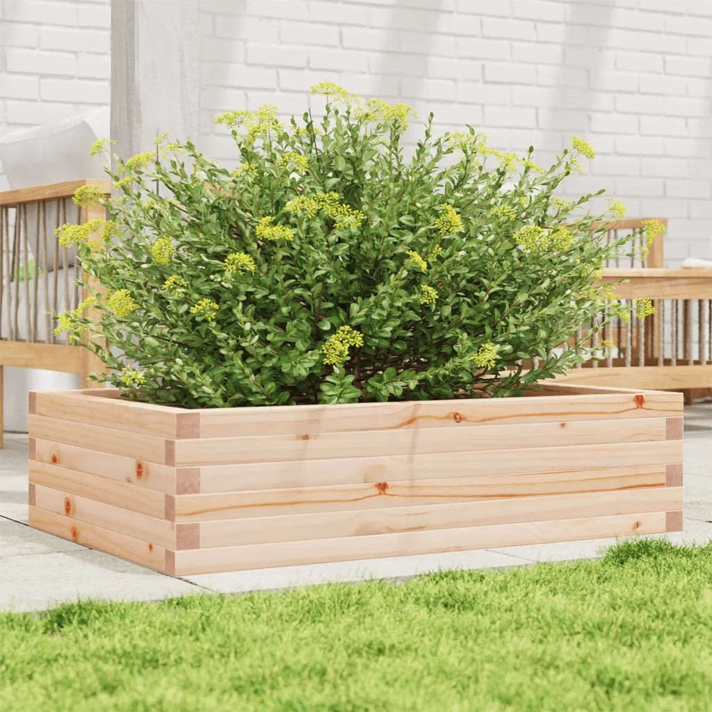 Fioriera da Giardino-Vaso da Esterno 90x60x23 cm in Legno Massello di Pino