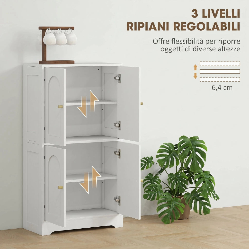 Credenza in Legno con Ante e Cassetti ¨C zephmum ¨C Bianco