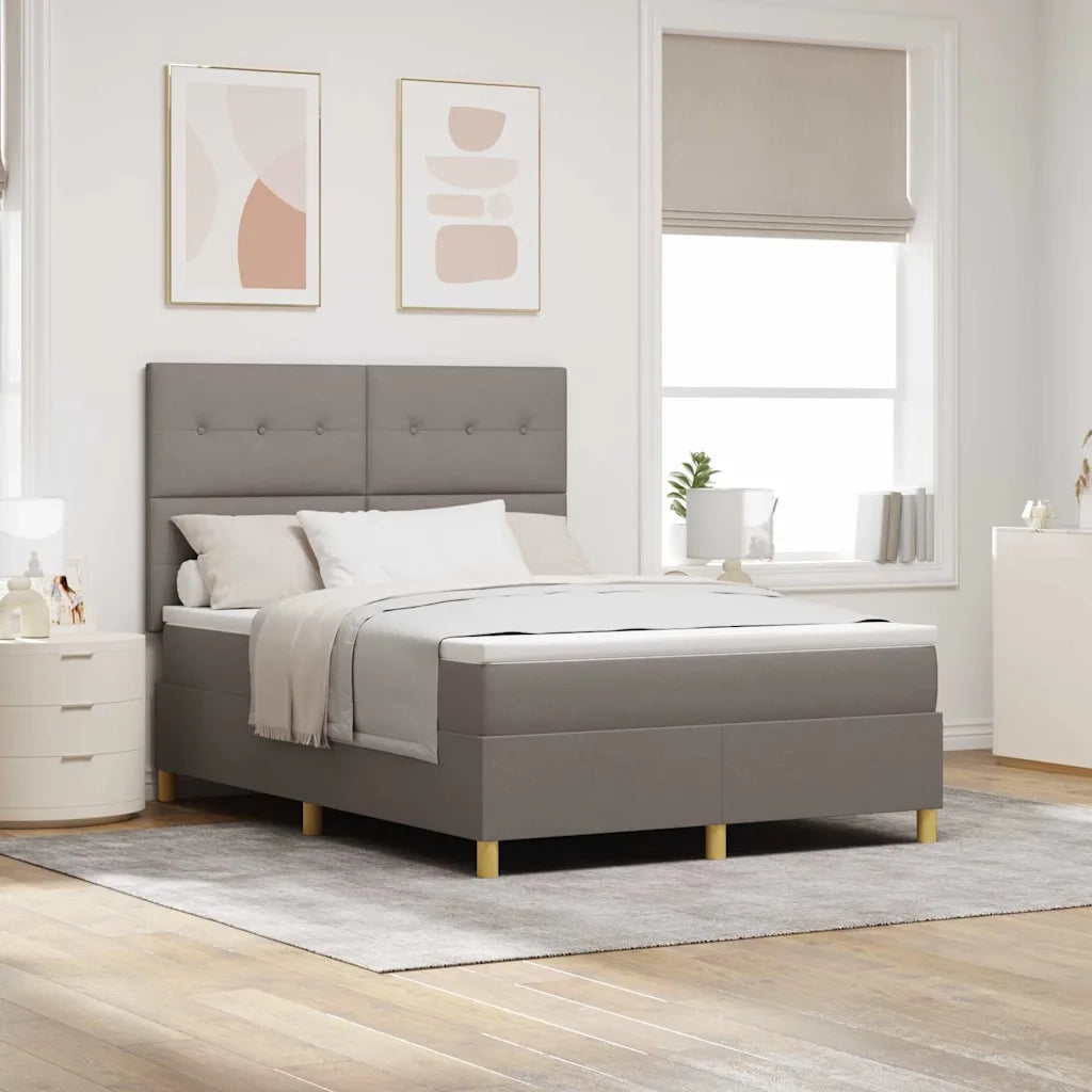 Letto a Sorgente LED con materasso Talpa 140 x 200 cm Tessuto
