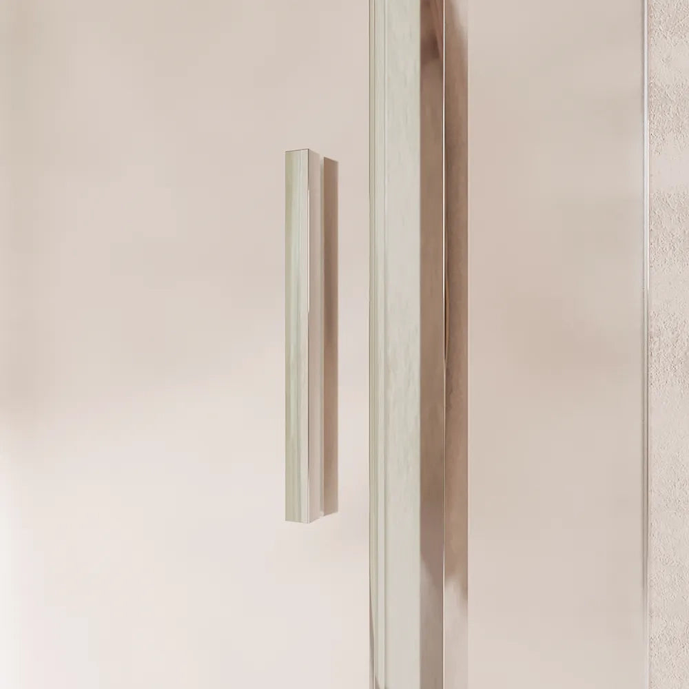 Box doccia slim 70x150cm con porta scorrevole e parete fissa profili cromati e vetro 6mm opaco h190| Portofino