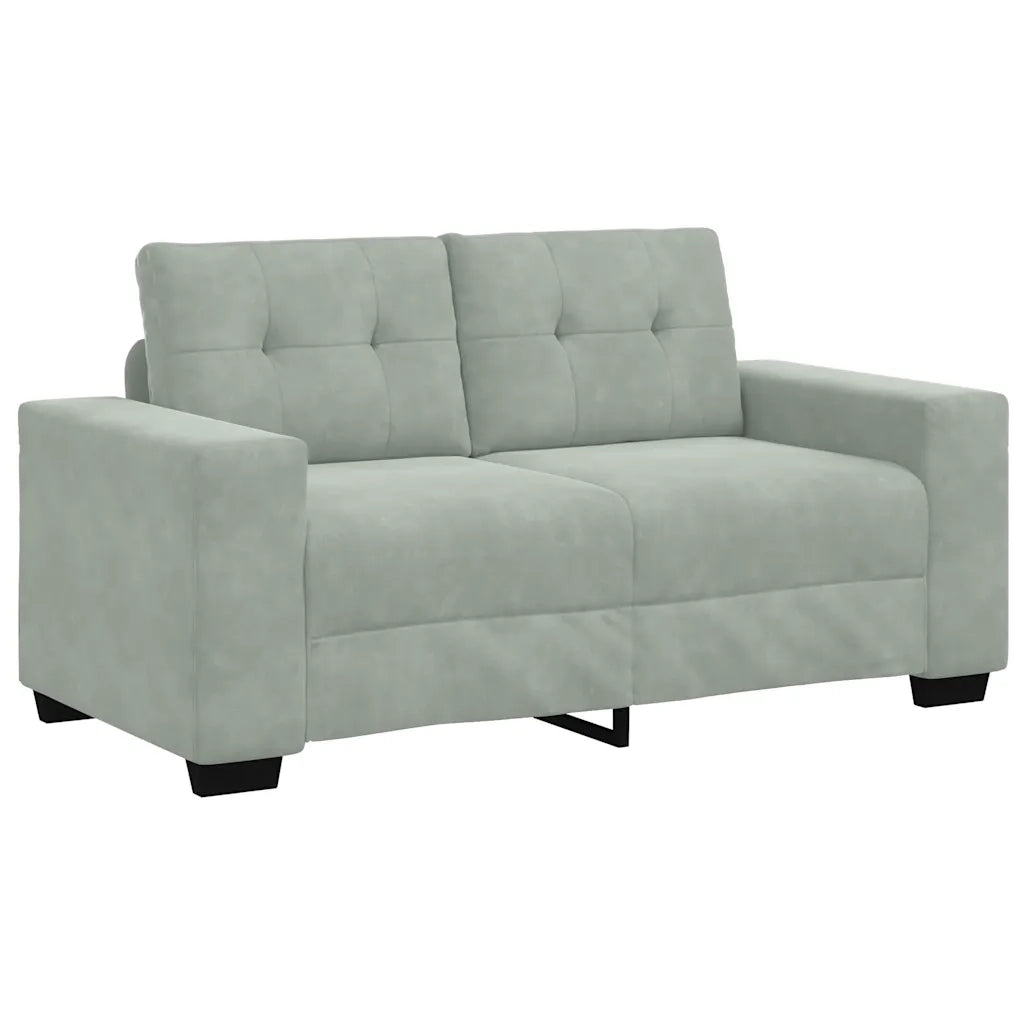 vidaXL Divano Divanetto Grigio Chiaro 120 cm in Velluto