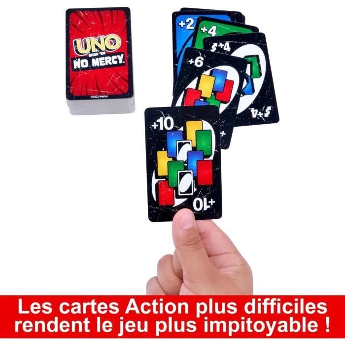 Gioco di carte UNO SHOW EM NO MERCY - MATTEL - HWV18 - 56 carte - Nuove regole spietate