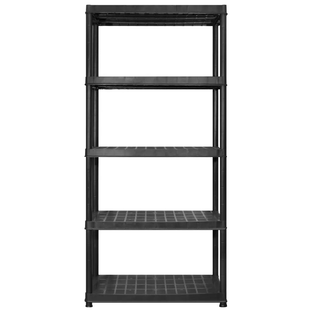 Scaffale a 5 Ripiani Nero 183x45,7x185 cm in Plastica CFW5624894
