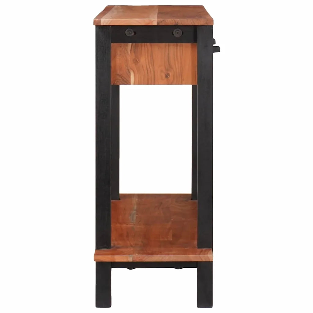 Tavolo consolle con cassetto Marrone e Nero 110 x 30 x 75 cm 4104004