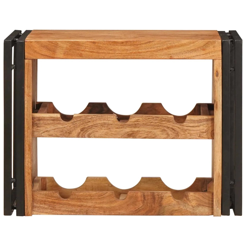 Portabottiglie Marrone 60 x 45 x 33 cm Legno di Acacia Massello 4104755