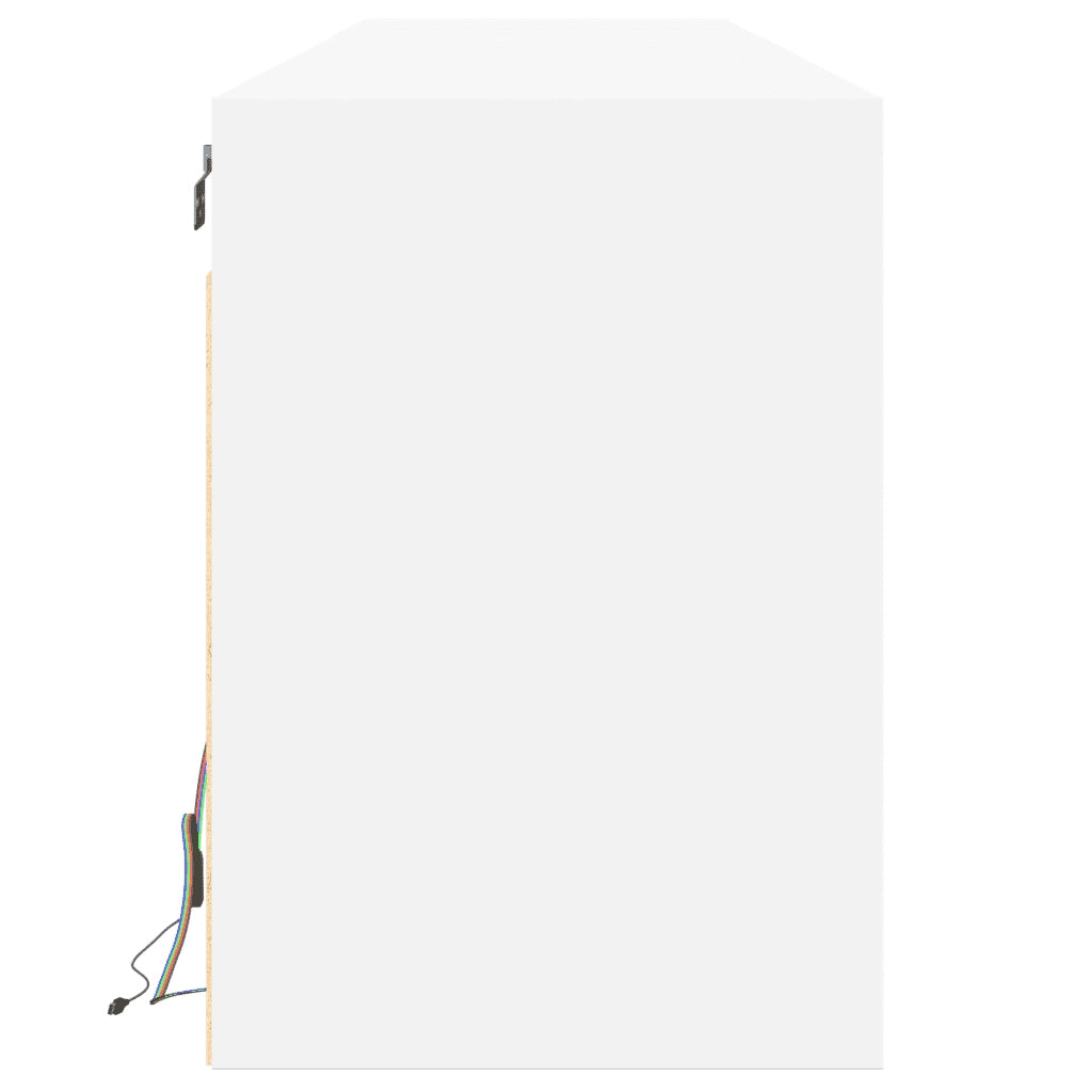 Mobile TV a Parete con LED Bianco 180x31x45 cm 3307940