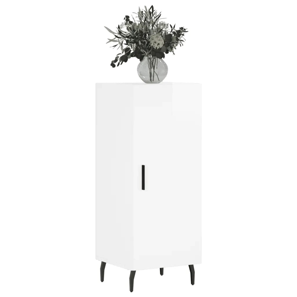 Credenza Bianco Lucido 34,5x34x90 cm in Legno Multistratocod mxl 79926