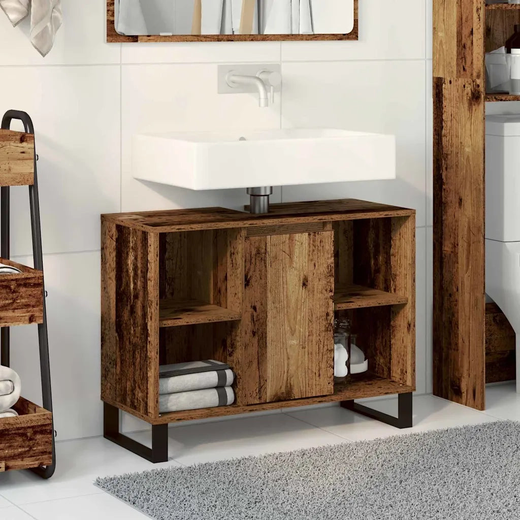 Mobile da Bagno Legno vecchio 80 x 33 x 60 cm Legno multistrato 873898