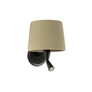 Faro Barcelona 64309-37 - SAMBA Lampada da parete con lettore nera/bordata verde