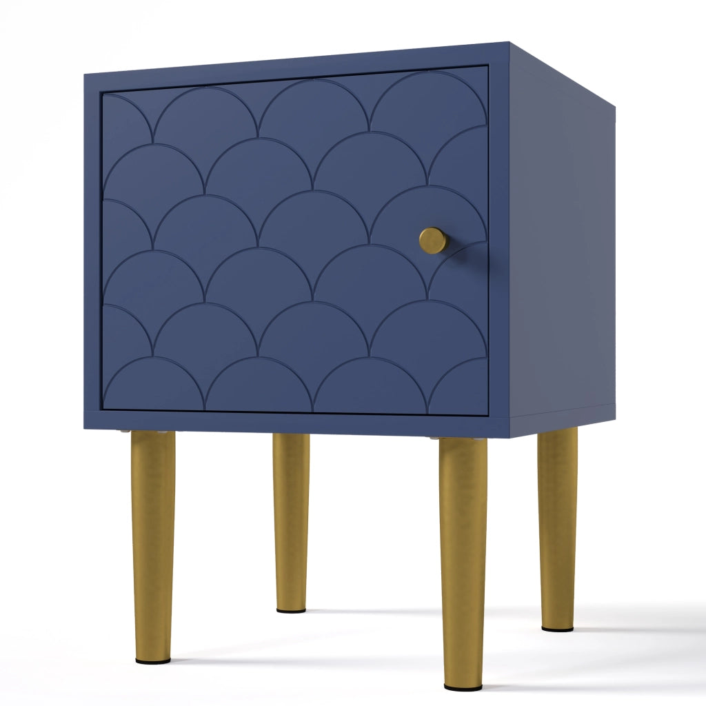 Set di 2 comodini ¨C Minimal ¨C blu 51x35x35 cm