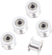Idler Pulley GT2 Timing - 5 Pezzi - 10mm Larghezza - Per Stampante 3D - Lega di Alluminio di Alta Qualità
