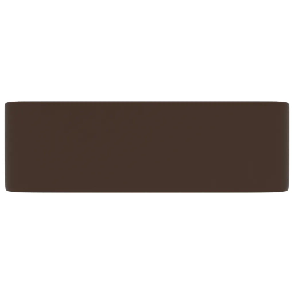 Lavandino Luxury Marrone Scuro Opaco 41x30x12 cm in Ceramica cod mxl 51165