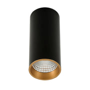 Italux Moldes faretto tubo LED 12W nero oro 3000K 820lm