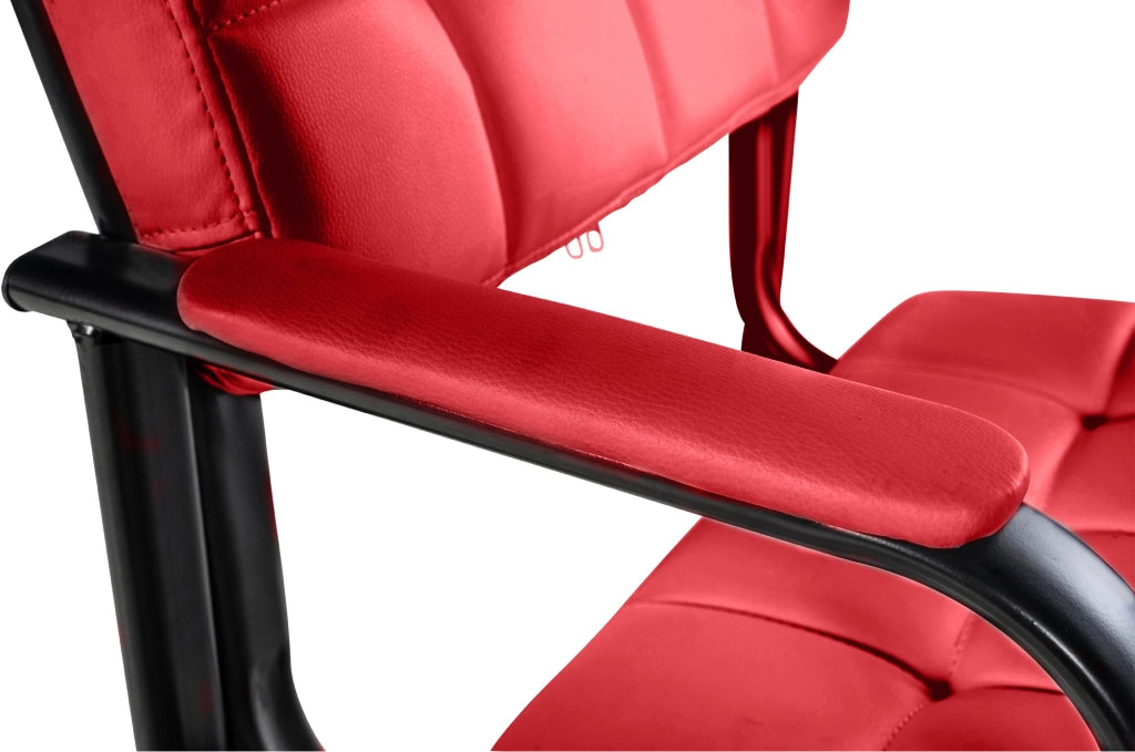 Sedia Visitatore Canada B in Similpelle rosso