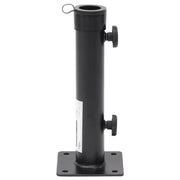 Base per Ombrellone per Palo-Supporto per ombrellone da ?38/48 mm Nero Opaco in Acciaio