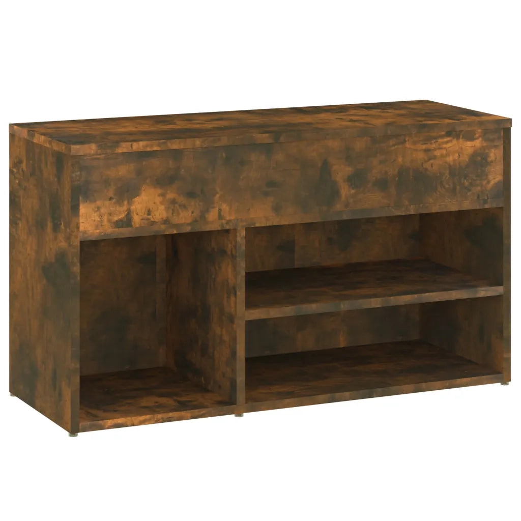 Scarpiera Rovere Fumo 80x30x45 cm in Legno Multistrato 816053