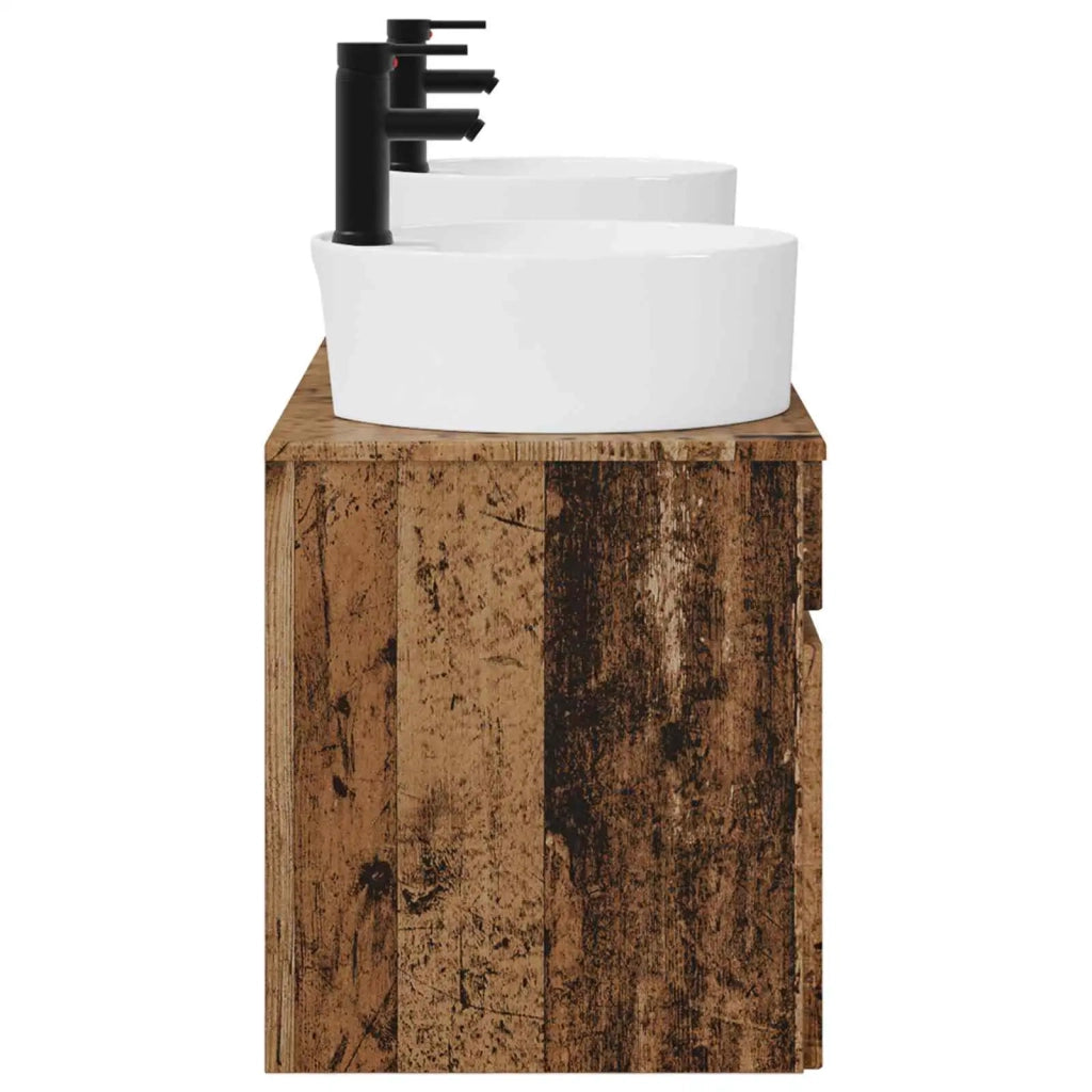 Set di Armadi da Bagno 3 pz Legno antico 49 x 44,5 x 65 cm 3405755