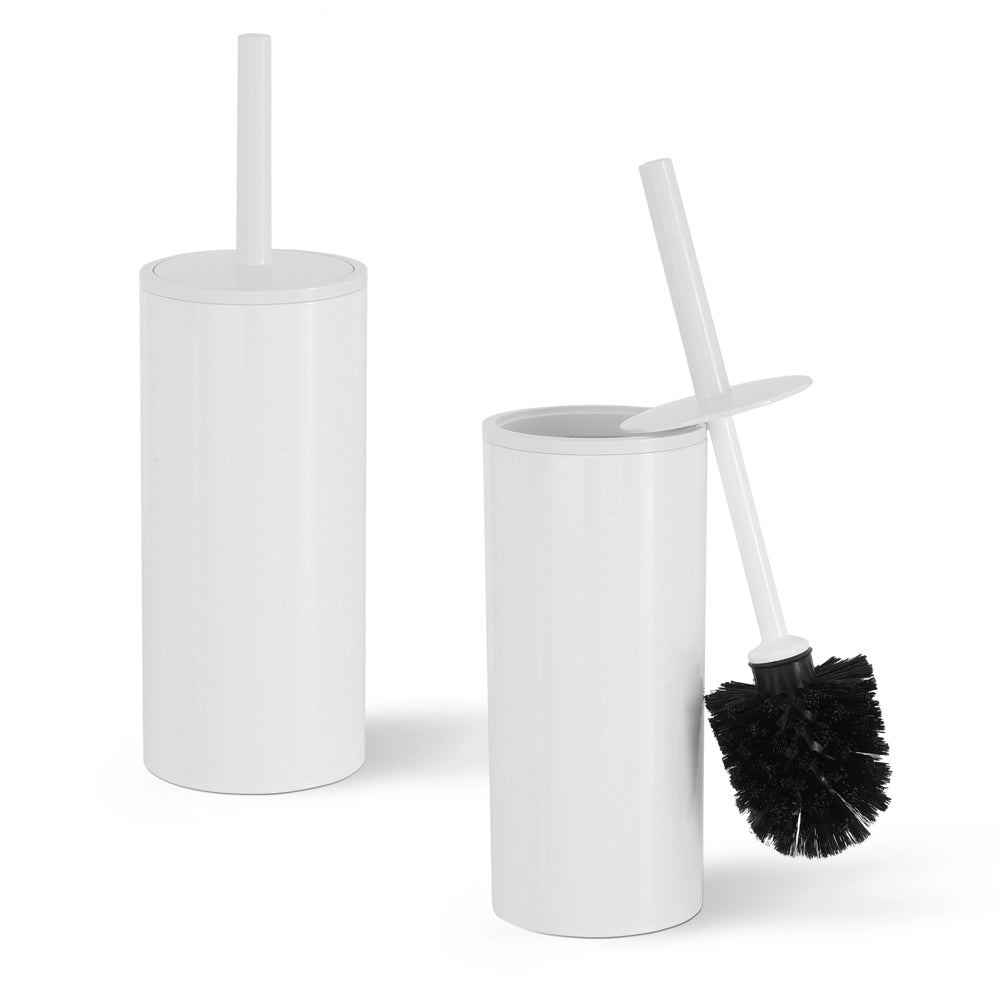 Set accessori bagno da appoggio 5 pezzi in plastica bianco Glim