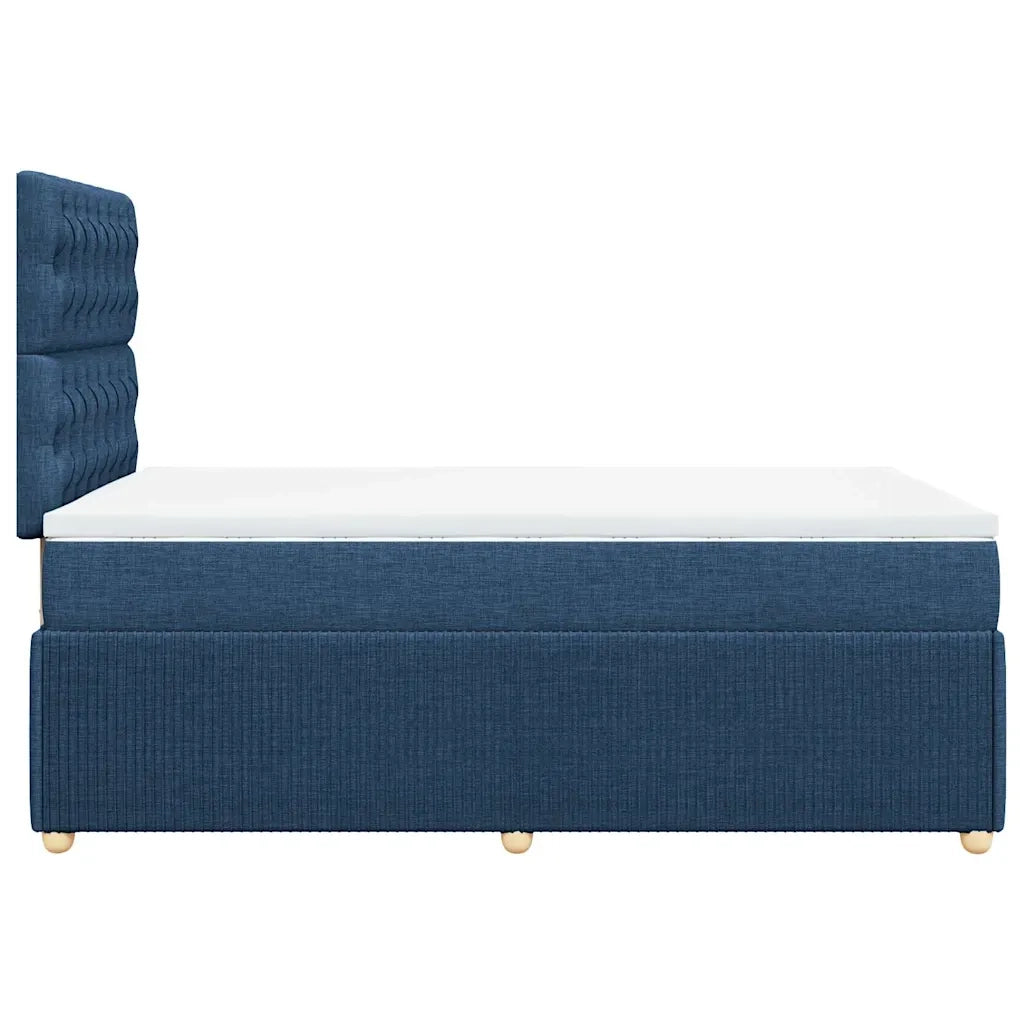 vidaXL Giroletto a Molle con Materasso Blu 120x200 cm in Tessuto
