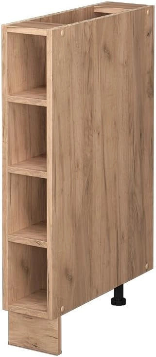 Scaffale da cucina Fame-Line, Quercia dorata, 15 cm senza piano di lavoro, per la combinazione con altri moduli della serie Fame-Line