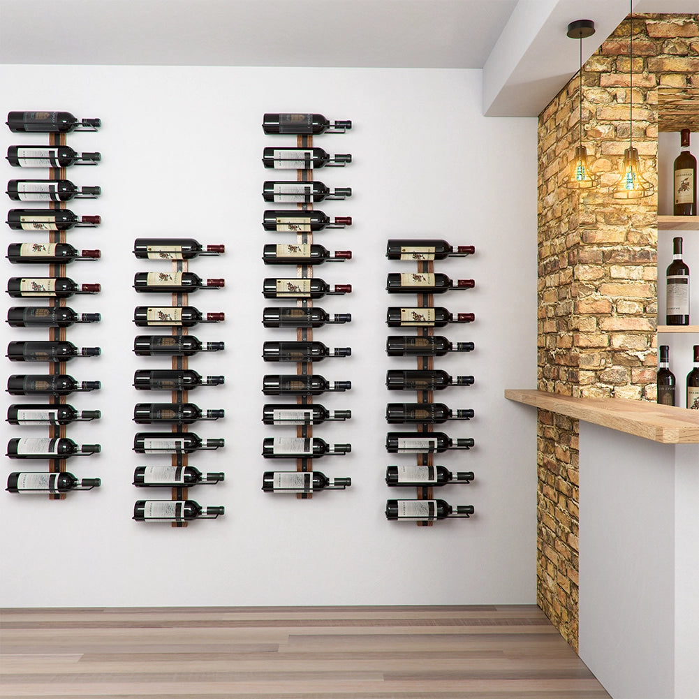 Set 4 Stand Portabottiglie da Muro Scaffale per Bottiglie Cantinetta Bar da Vino