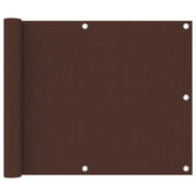 Paravento da Balcone Marrone 75x600 cm in Tessuto Oxford