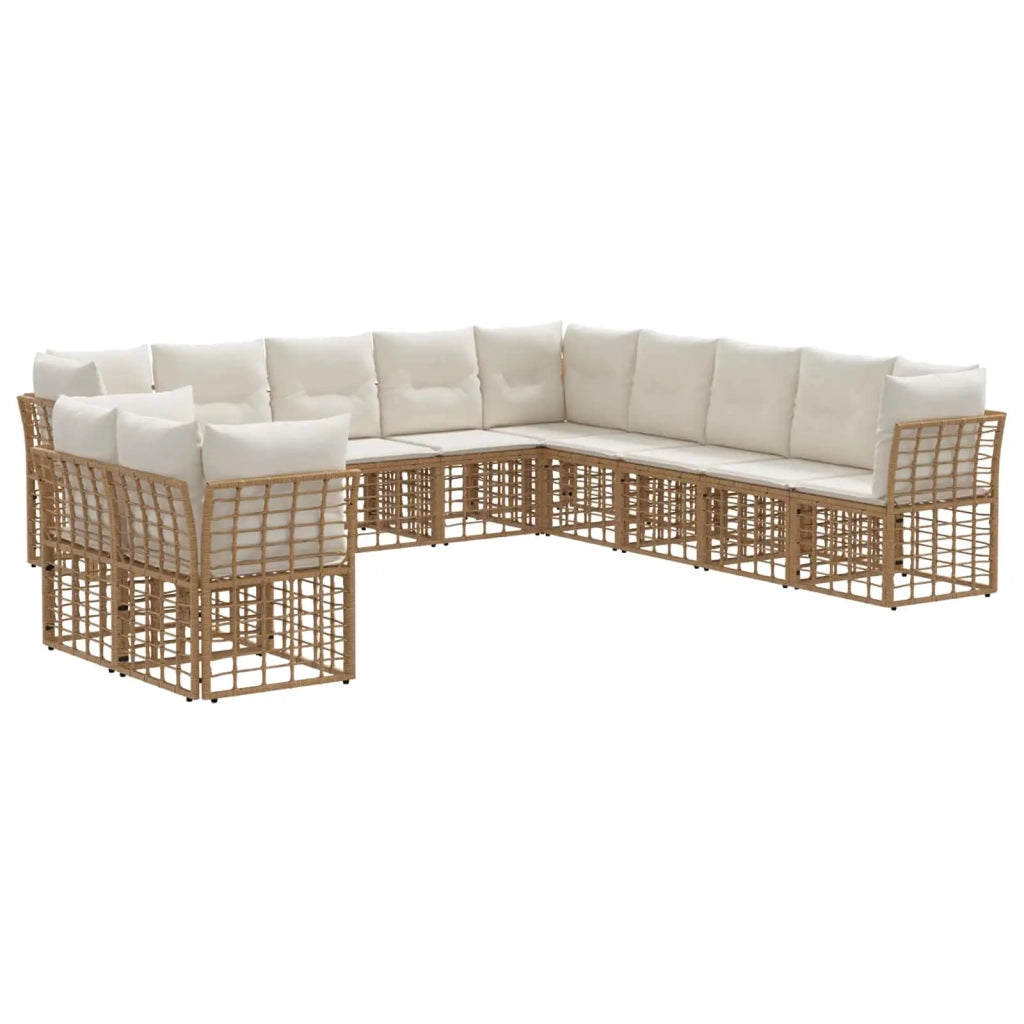 Set di divani da esterno Naturale Poliestere 3437508