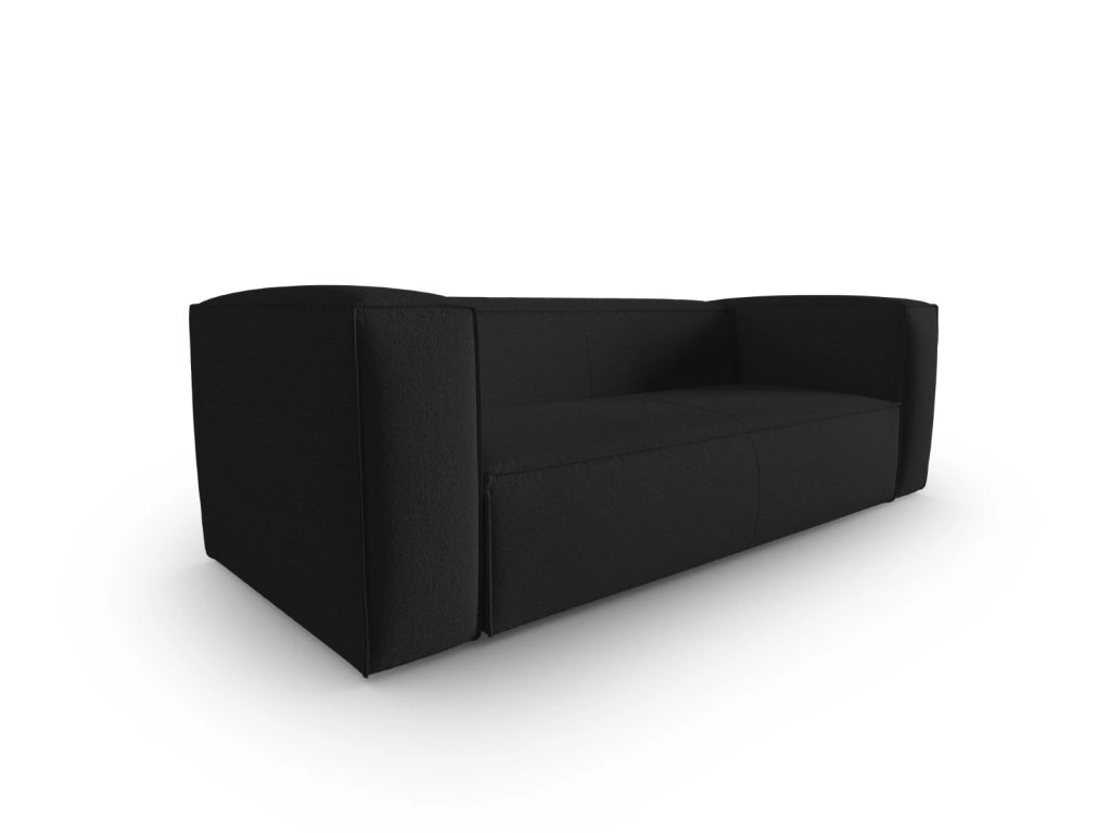 Cosmopolitan Design - Divano "Mackay" 3 posti in velluto strutturato antracite 