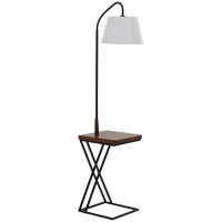 Lampada da Terra Moderna con Caricatore Wireless e Testa Flessibile per Soggiorno, Camera da Letto e Ufficio, 36x36x165 cm