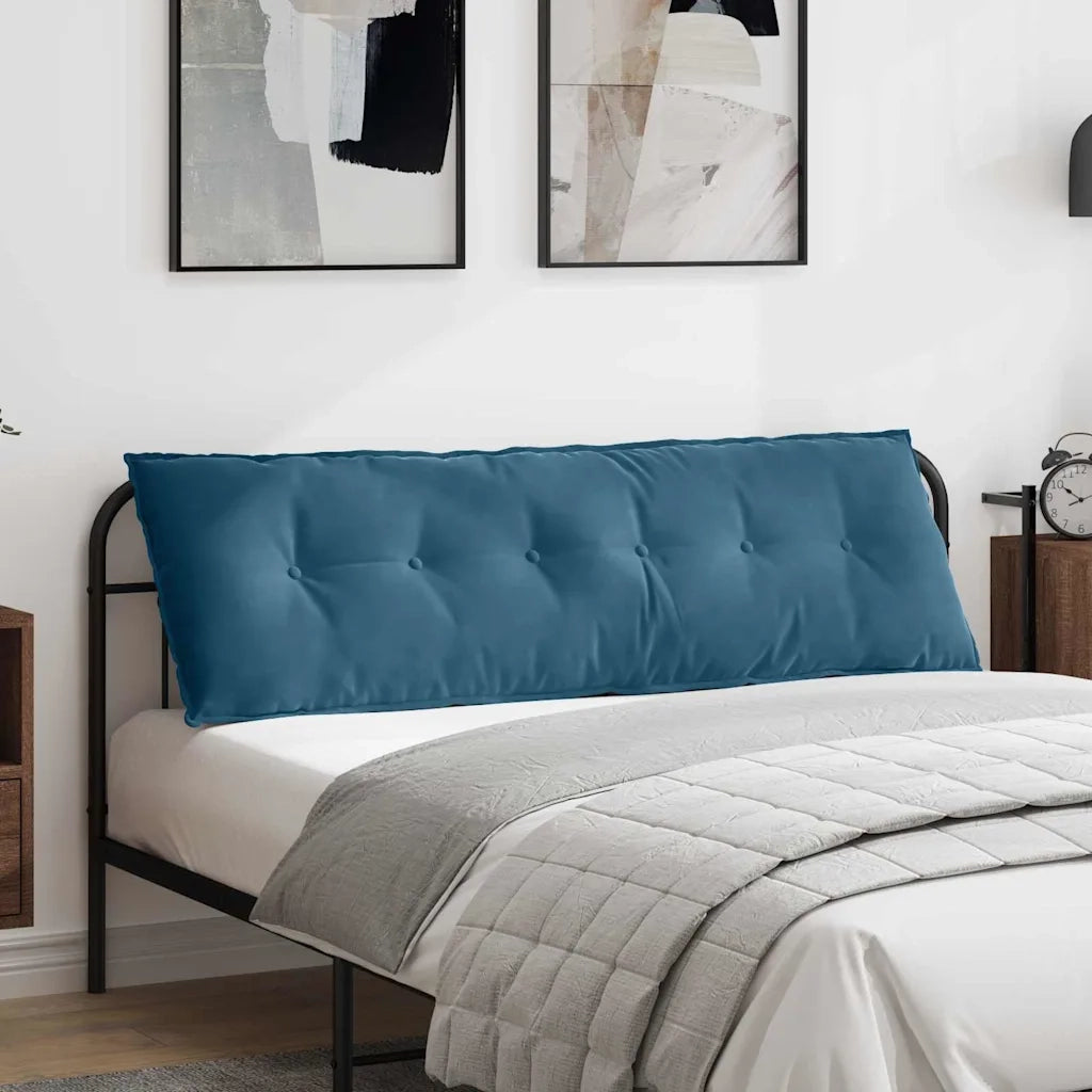 Cuscino per Schiena Blu 160 x 50 cm Tessuto in Cords 42014889