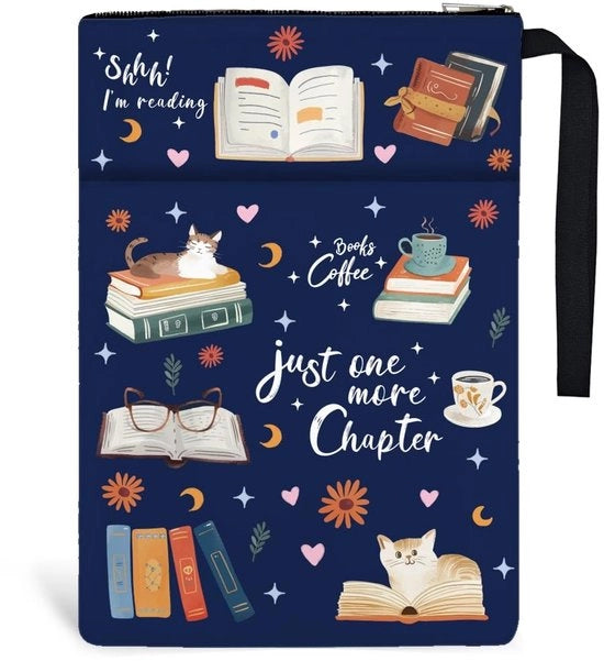 Copri libri 34 x 24 cm - Coprimateriale - Raccordo - Tasca - Regalo per Studenti - Amanti dei Libri - Protezione Libri - Coprimateriale per Libri