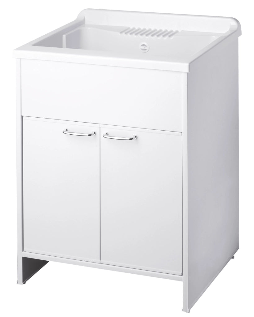 Mobile LAVATOIO in PVC in KIT di montaggio - 60X60 per Interni/Esterni - CR - Col: BIANCO