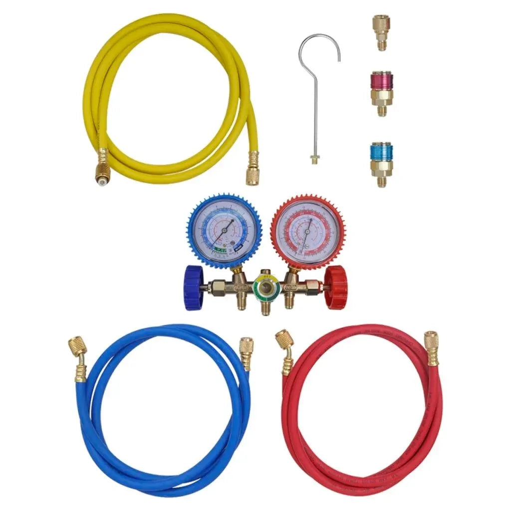 Pompa di Aspirazione con Manometro a 2 Vie per Climatizzazione 3100285