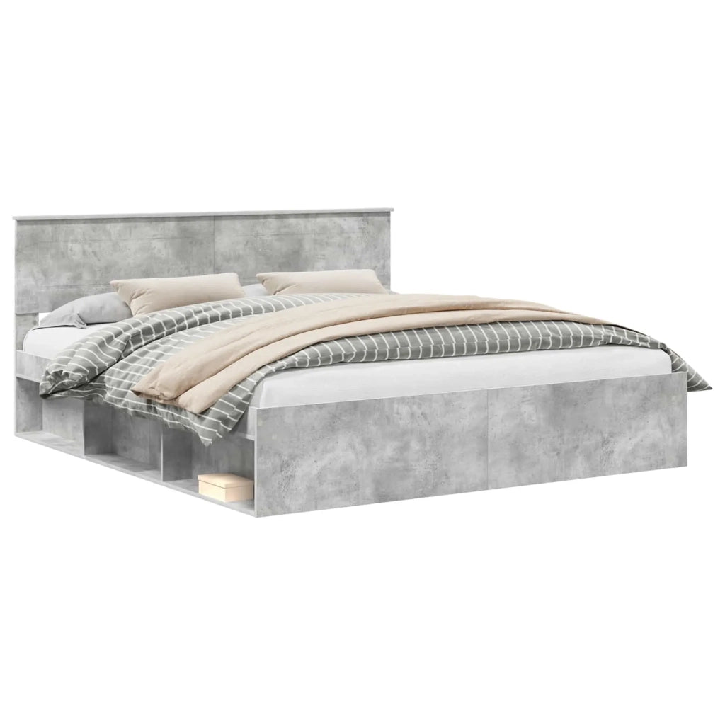 Struttura del letto Calcestruzzo 180 x 200 cm Legno multistrato