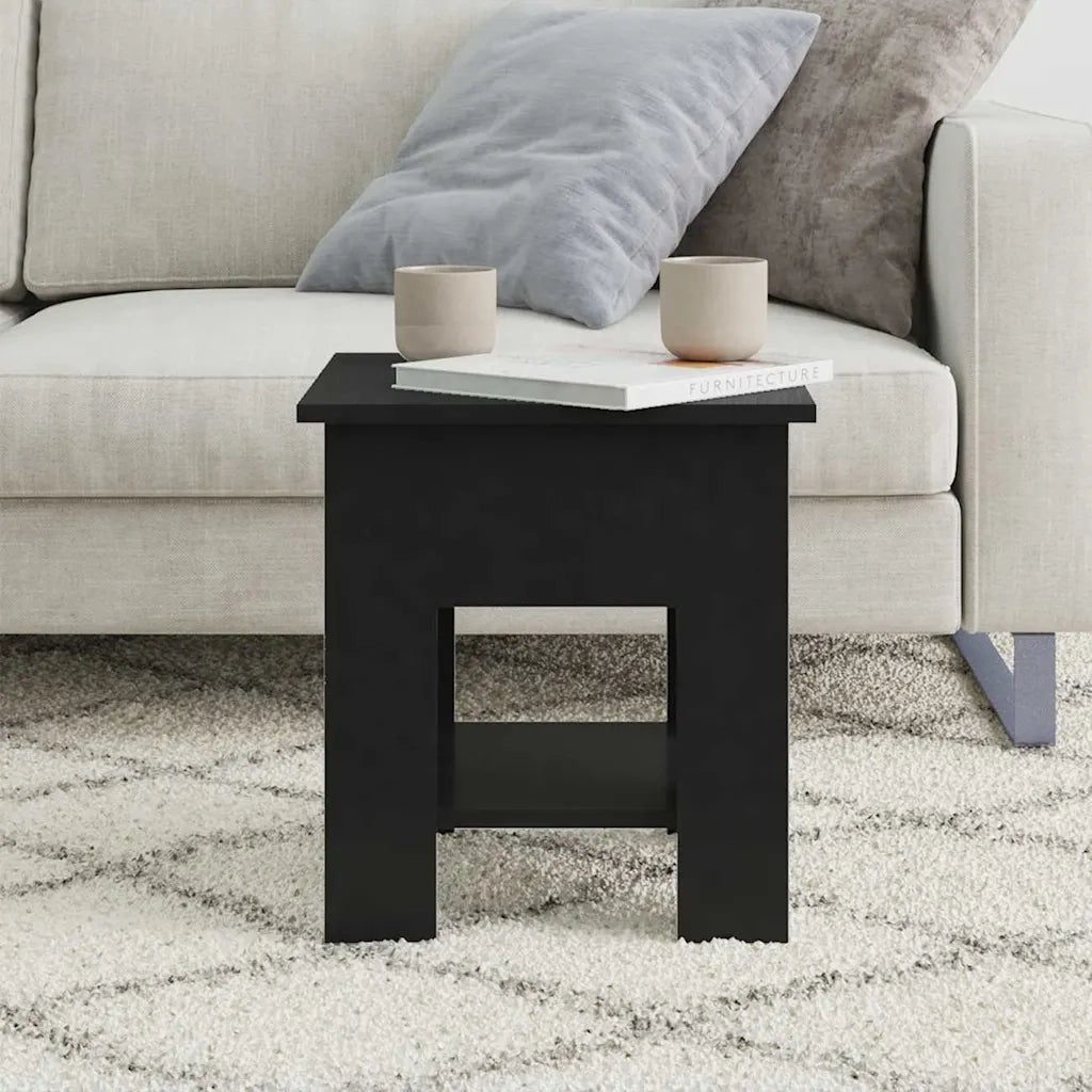 Tavolino da salotto | Tavolino da caff¨¨ | Tavolino da Soggiorno Nero 40x40x42 cm in Legno Multistrato