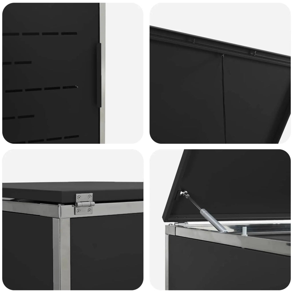 Stoccaggio contenitore a ruote Nero 276 x 77,5 x 112,5 cm 3422239
